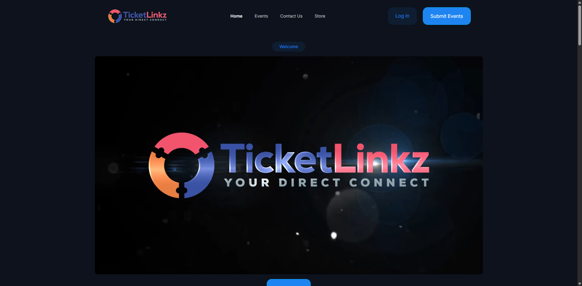 Homepage with brand video hero, desktop